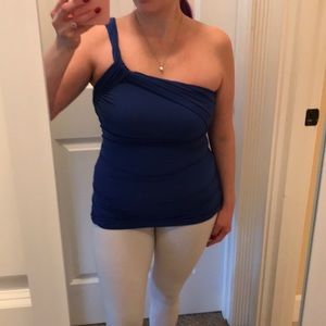 One shoulder stretchy top